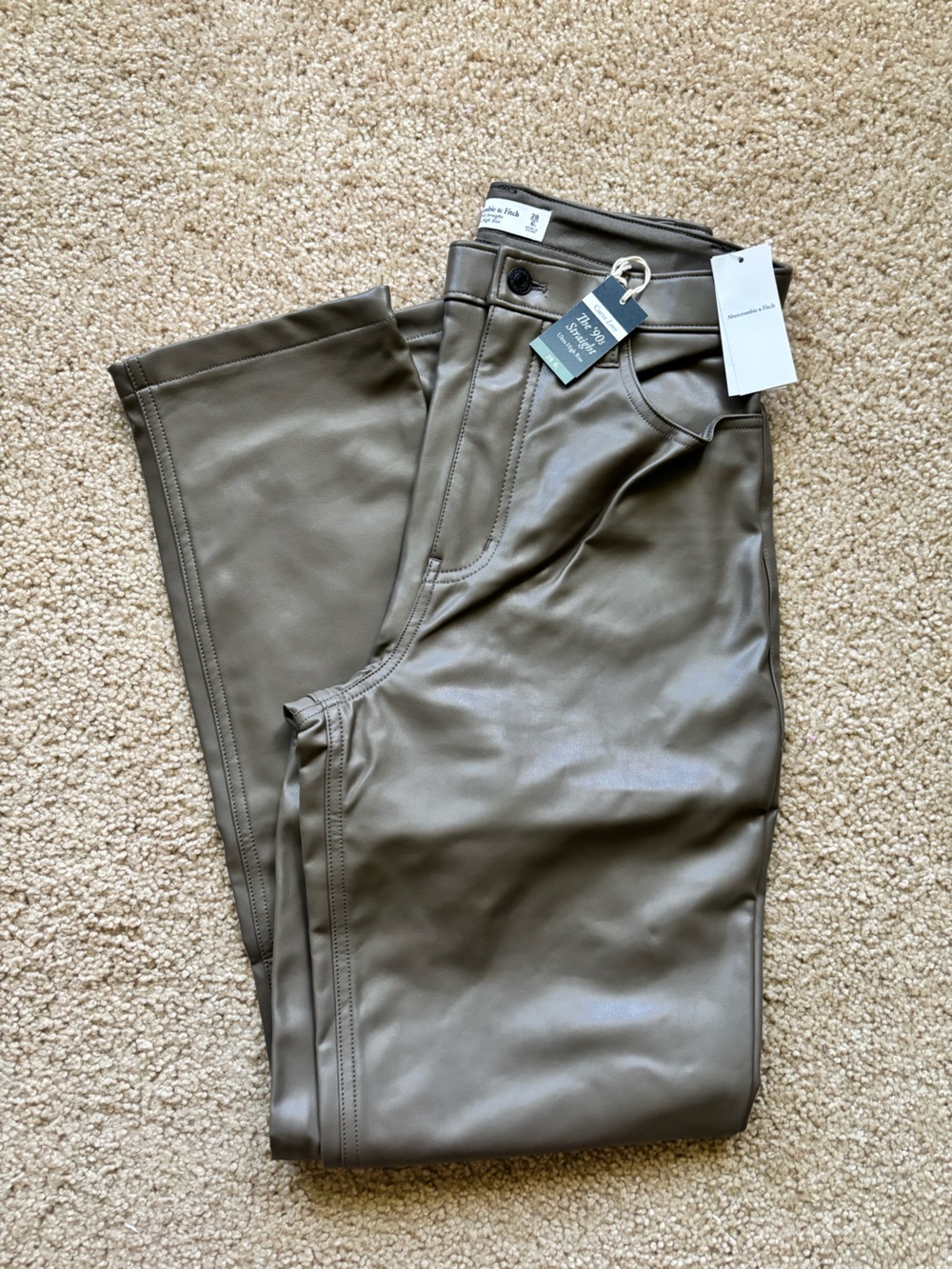 NWT Abercrombie Curve Love Leather Pants